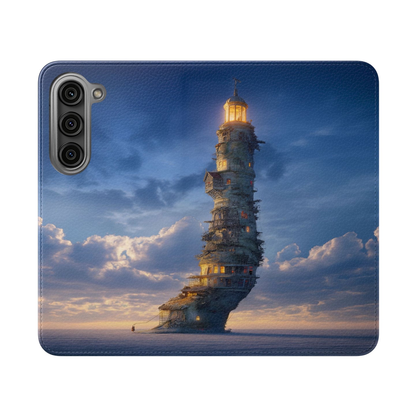 Twilight Sentinel Flip Cases – Lighthouse on a Storm-Tossed Sea