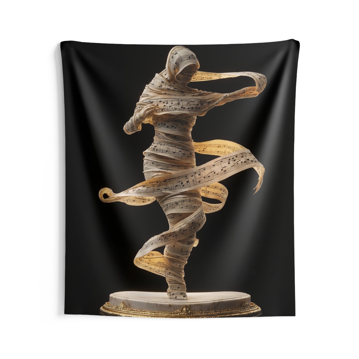 Melodic Muse Indoor Wall Tapestries – Whirling Symphony in Paper