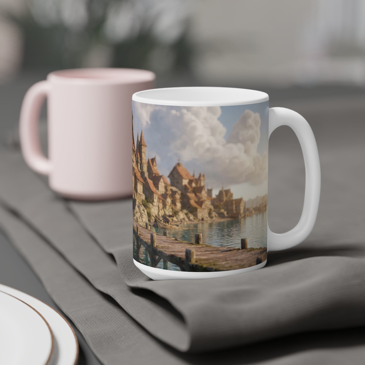 Harbor Haven Ceramic Mugs (11oz\15oz\20oz) – Sunset Village Serenity