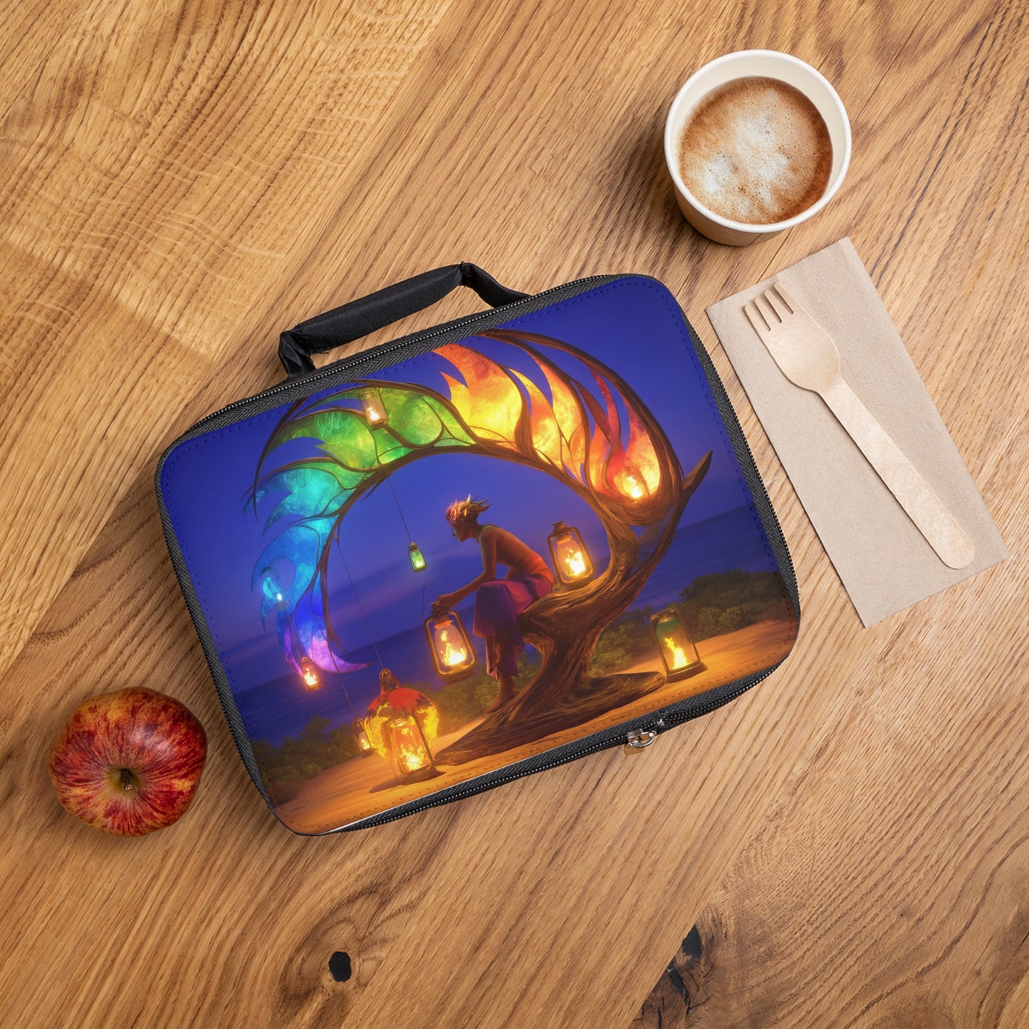Rainbow Phoenix Lantern Lunch Bag – Twilight’s Warmth & Colorful Glow