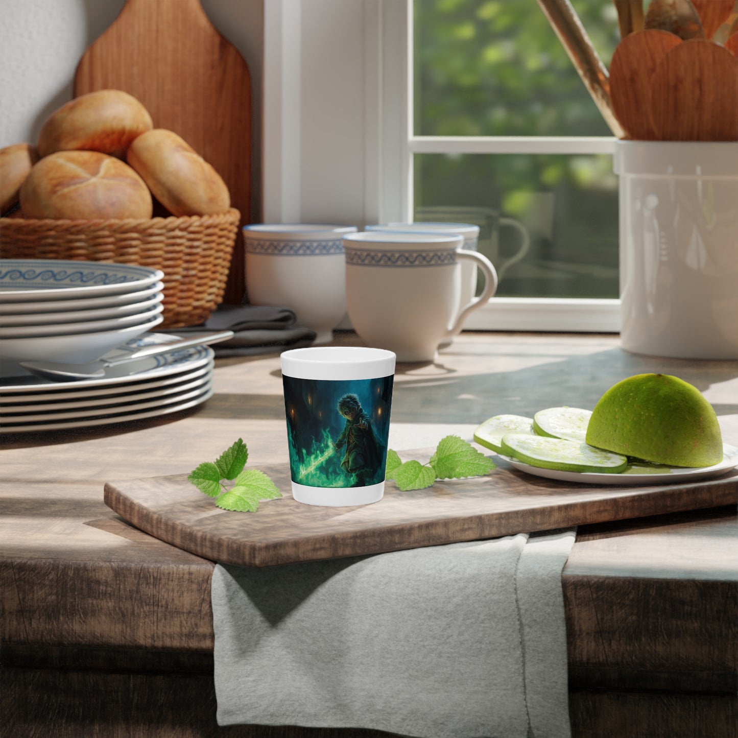 Gnome Sentinel with Green Blade Shot Glass – Cobalt Alley Guardian