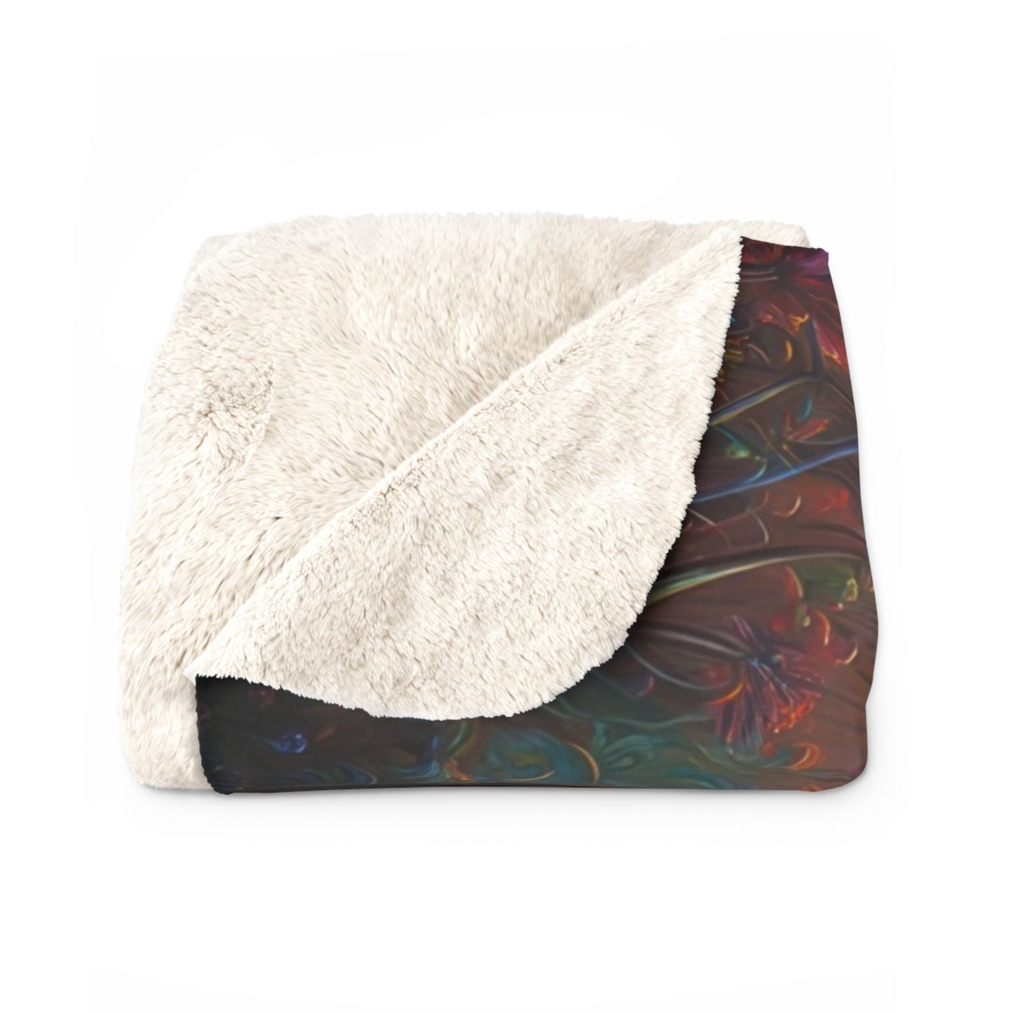 Twilight Meadow Sage Blanket – Where Mushrooms Glow and Birds Duet