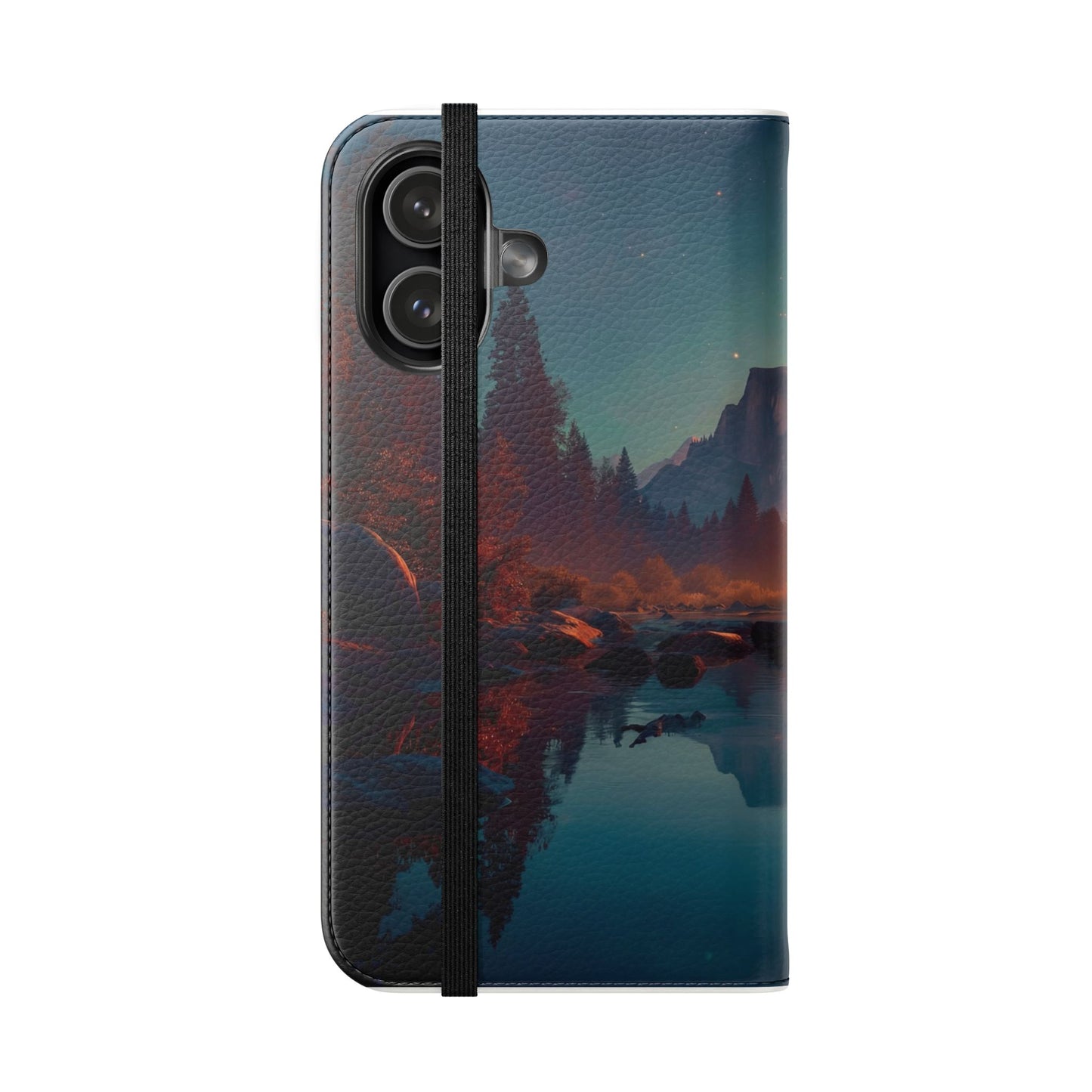 Starlit Valley Flip Cases – Twilight River and Half Dome Reflections