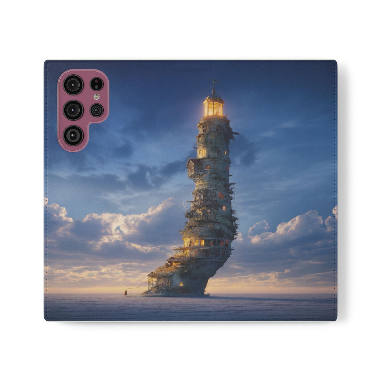 Twilight Sentinel Flip Cases – Lighthouse on a Storm-Tossed Sea