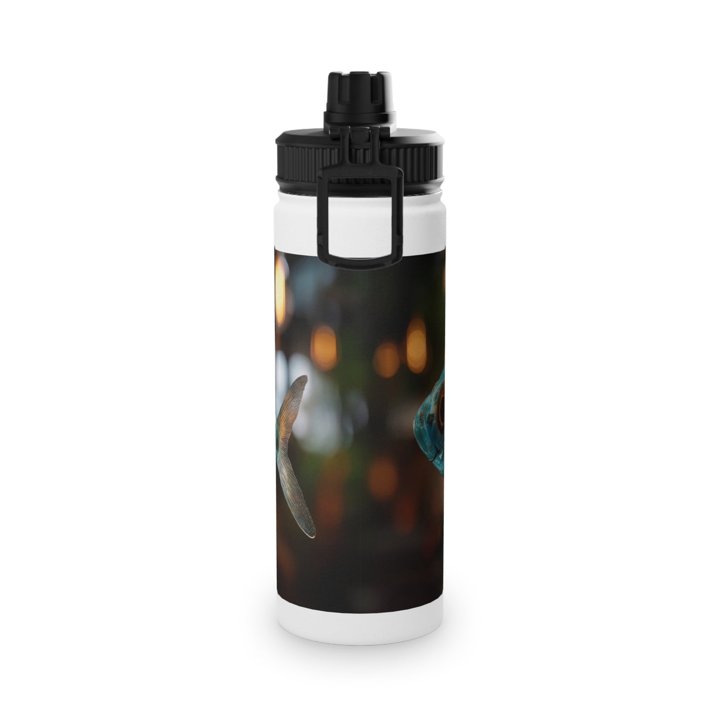 Forest Within Fish Stainless Steel Water Bottle, Sports Lid – Liquid Eden Dreamscape