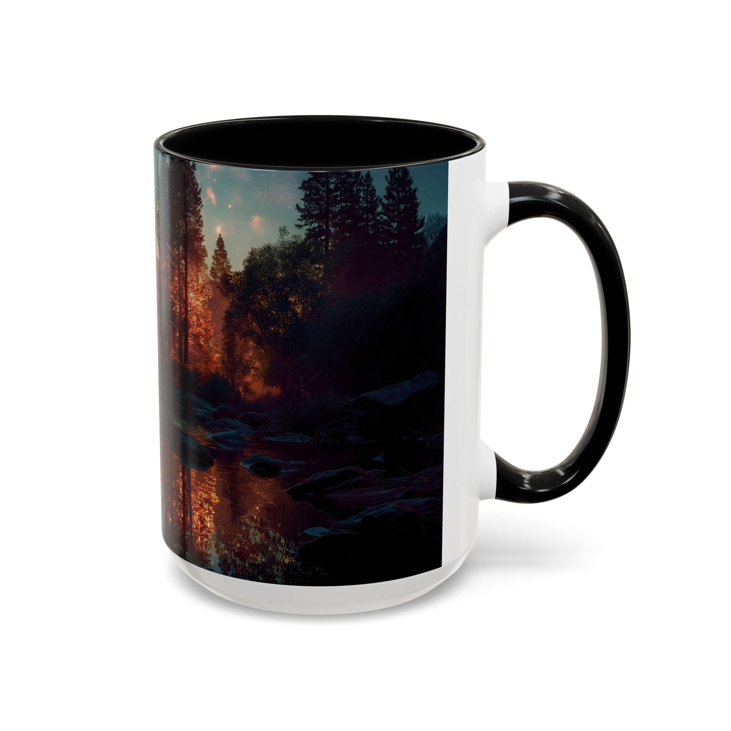 Celestial Reflections Accent Coffee Mug (11, 15oz) – Half Dome’s Starlit Mirror