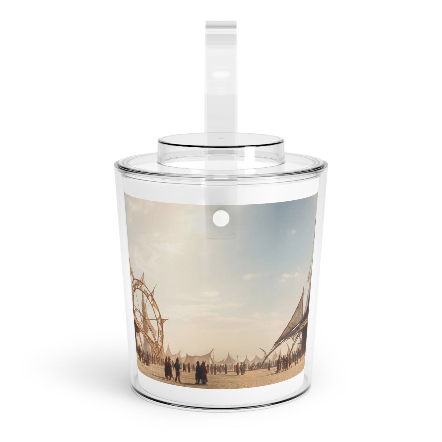 Desert Cathedral Ice Bucket with Tongs – Sunlit Sky-Reach Architecture