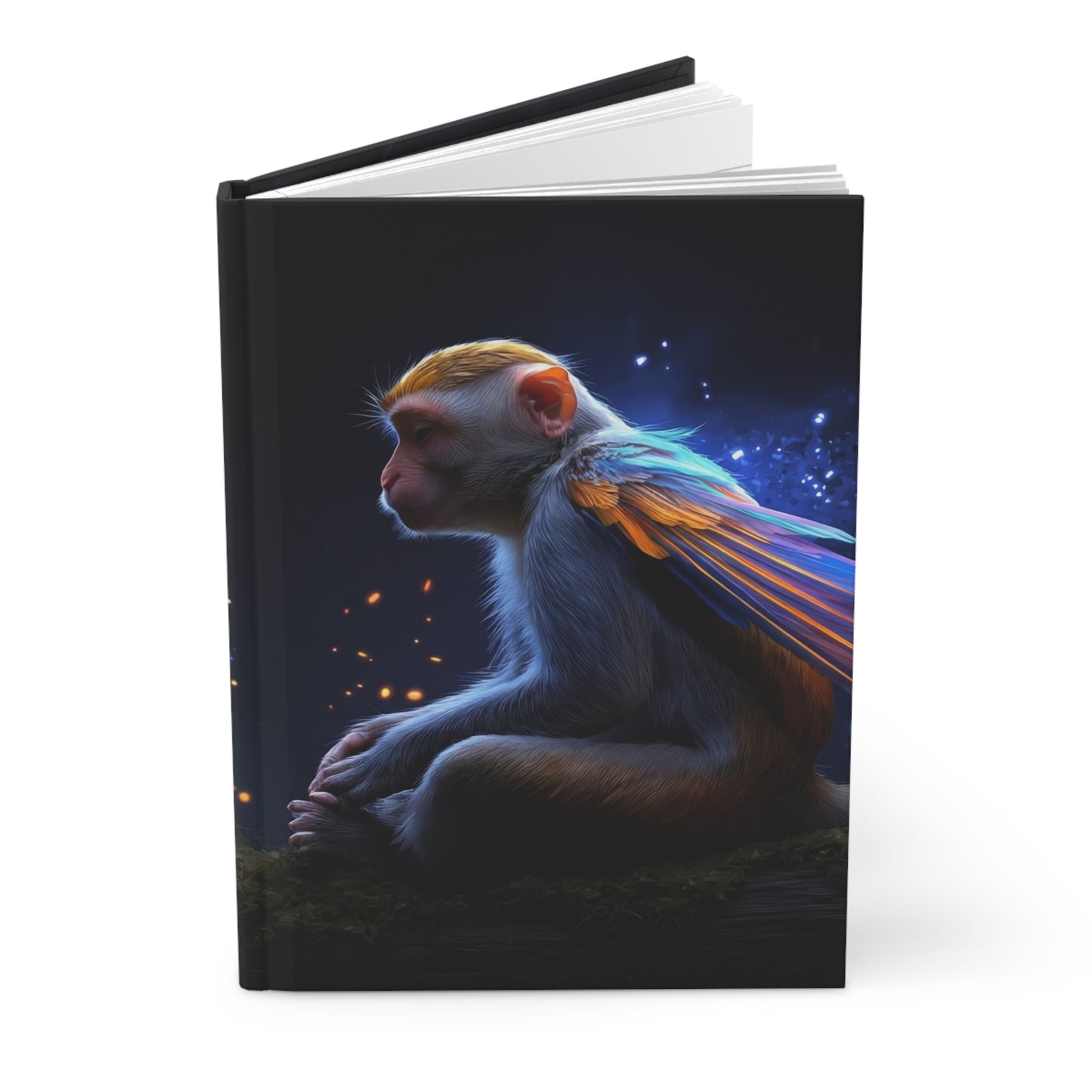 Celestial Monkey Hardcover Journal Matte – Twilight Guardian of the Mossy Grove