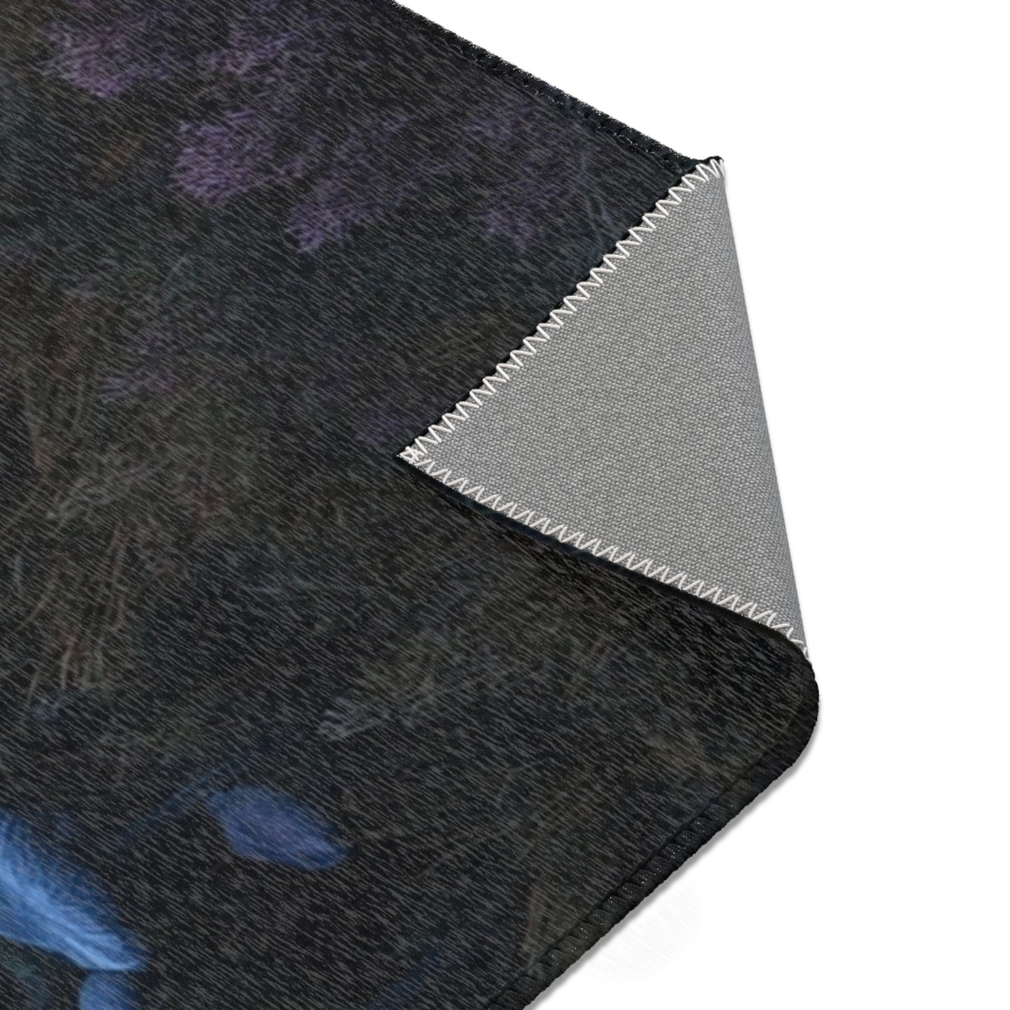 Moonlit Sentinel Area Rugs – Crimson Sky Over Misty Peaks