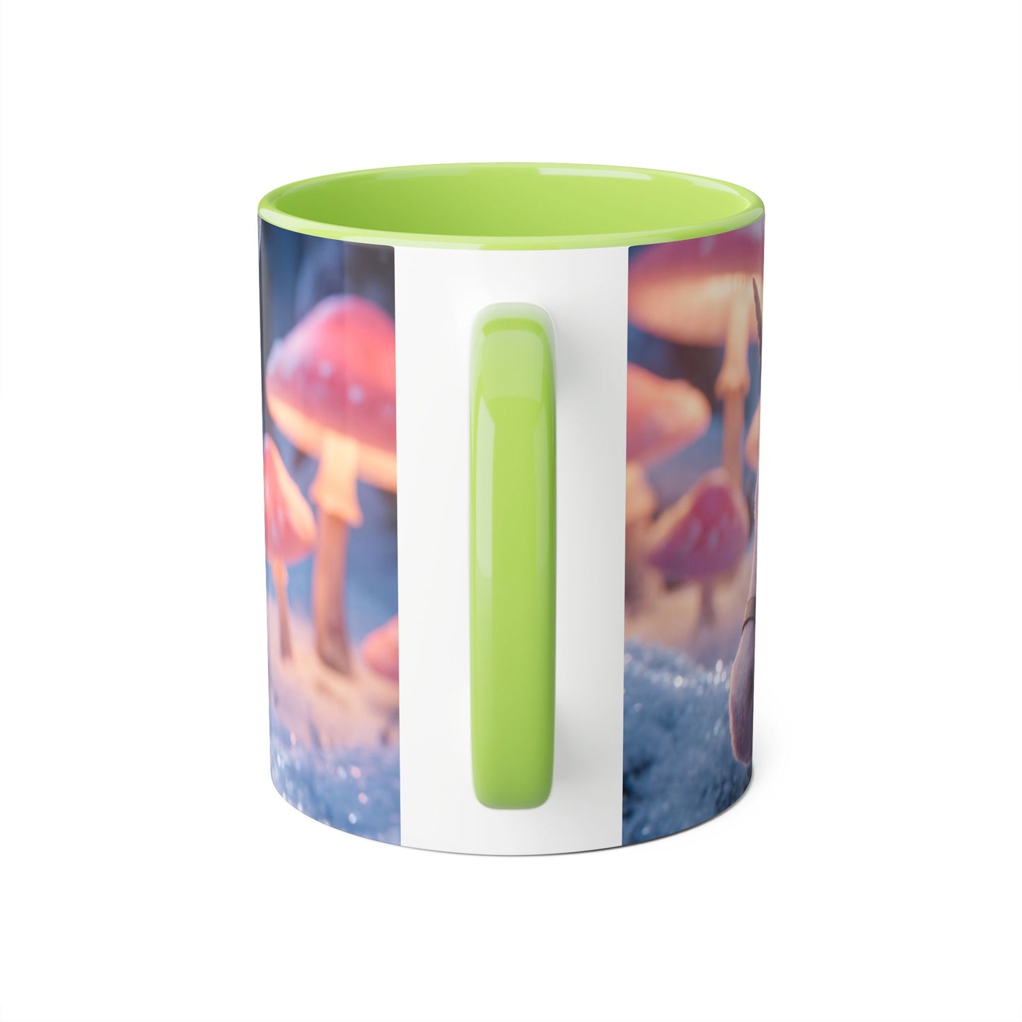 Frost-Fairy Unicorn Accent Mug – Pink Winter Guardian Scene