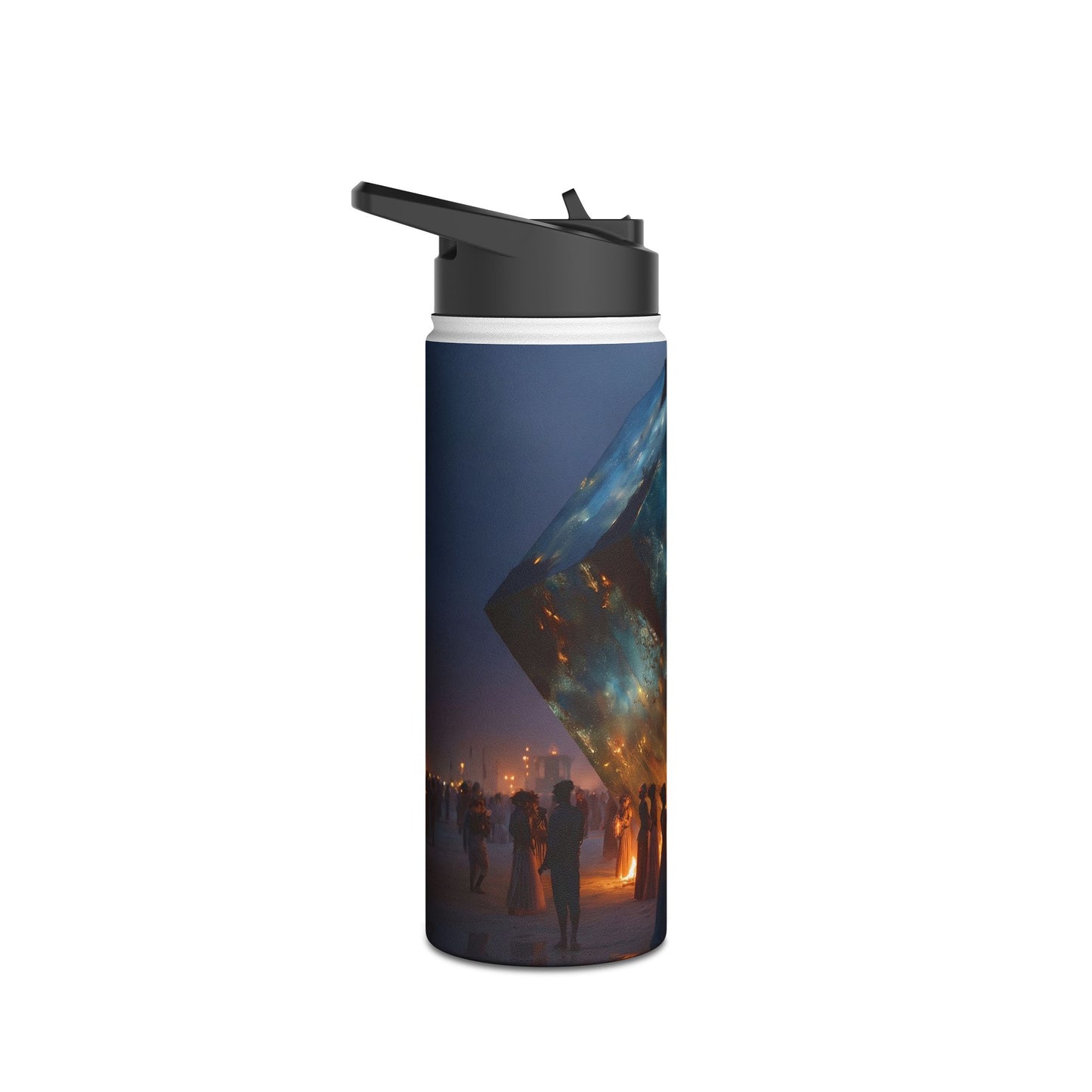 Celestial Cube Water Bottle – Gateway to a Starlit Ceremony