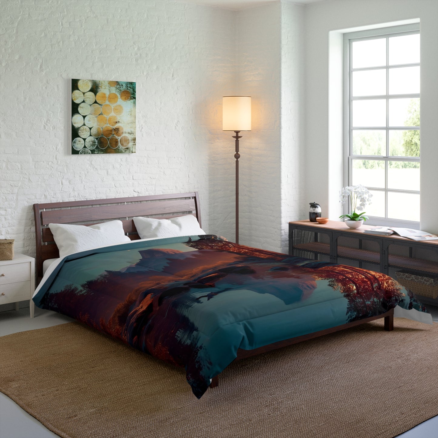 Starlit River Reflection Comforter – Half Dome’s Whispering Waters