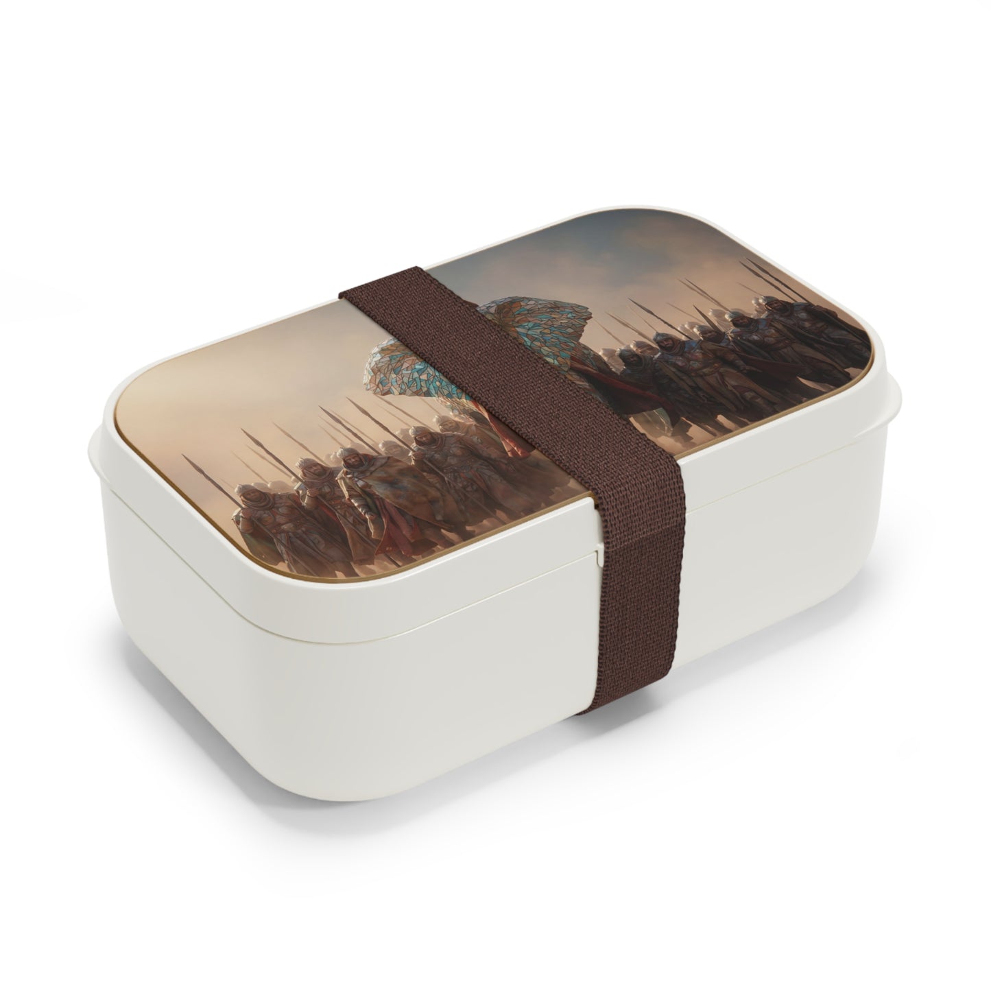 Mosaic Elephant Warlord Bento Lunch Box – Regal Dust and Sunlit Stone