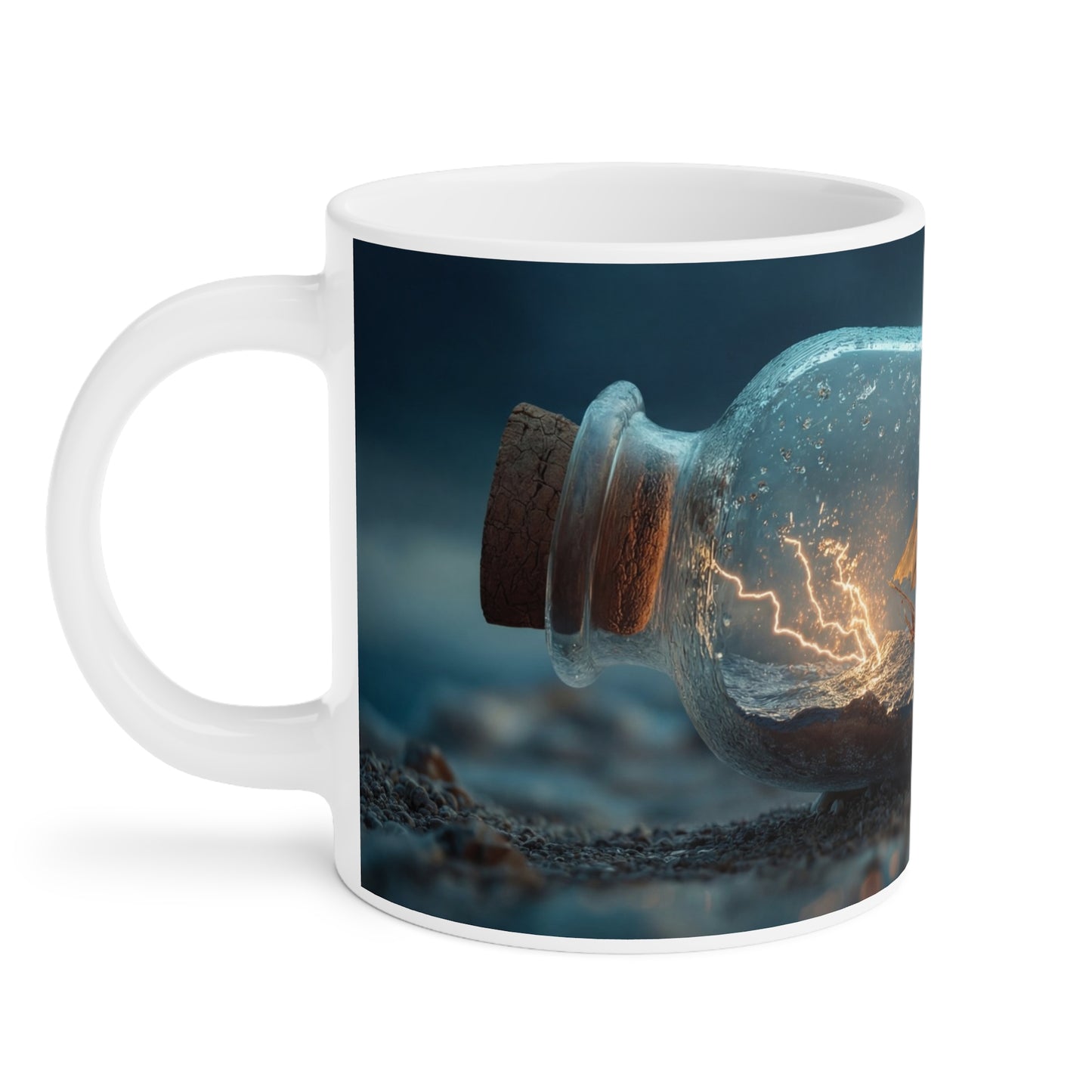 Storm-Sailed Ship in Bottle Ceramic Mugs (11oz\15oz\20oz) – Tiny Tempest, Mighty Voyage