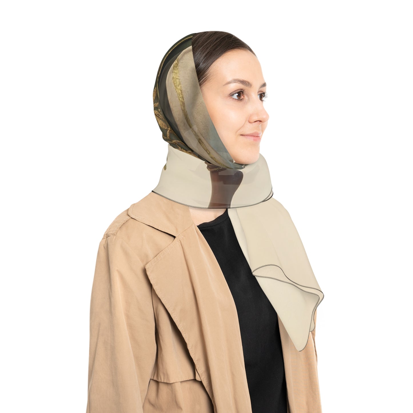 Spider Sentinel Poly Scarf – Whimsical Bronze Arachnid Design