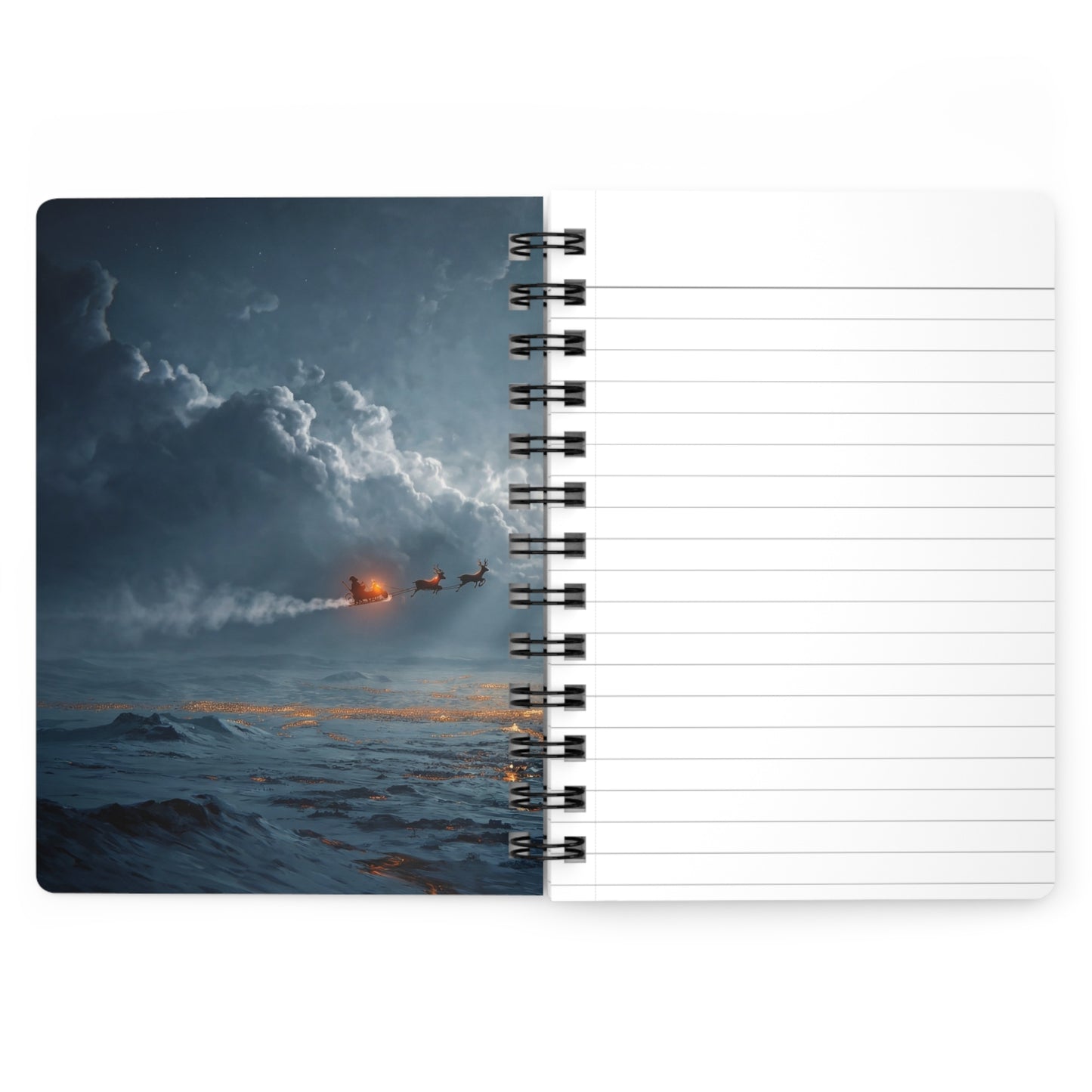 Lunar Sleigh Ride Spiral Bound Journal – Frostbound Night Journey