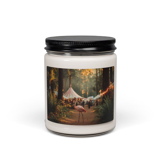 Forest Flamingo Scented Soy Candle, 9oz – Sunset Carnival Whispers