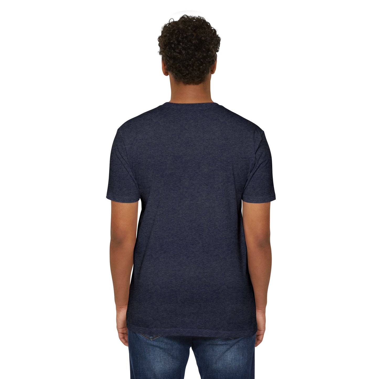 Gaze of the Lone Wolf Unisex CVC Jersey T-shirt – Amber Light Sentinel Portrait