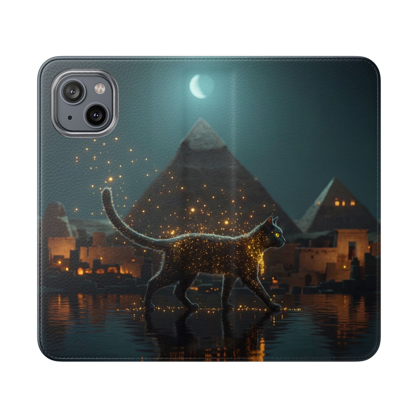 Celestial Vortex Flip Cases – Indigo Cloud Dreamscape