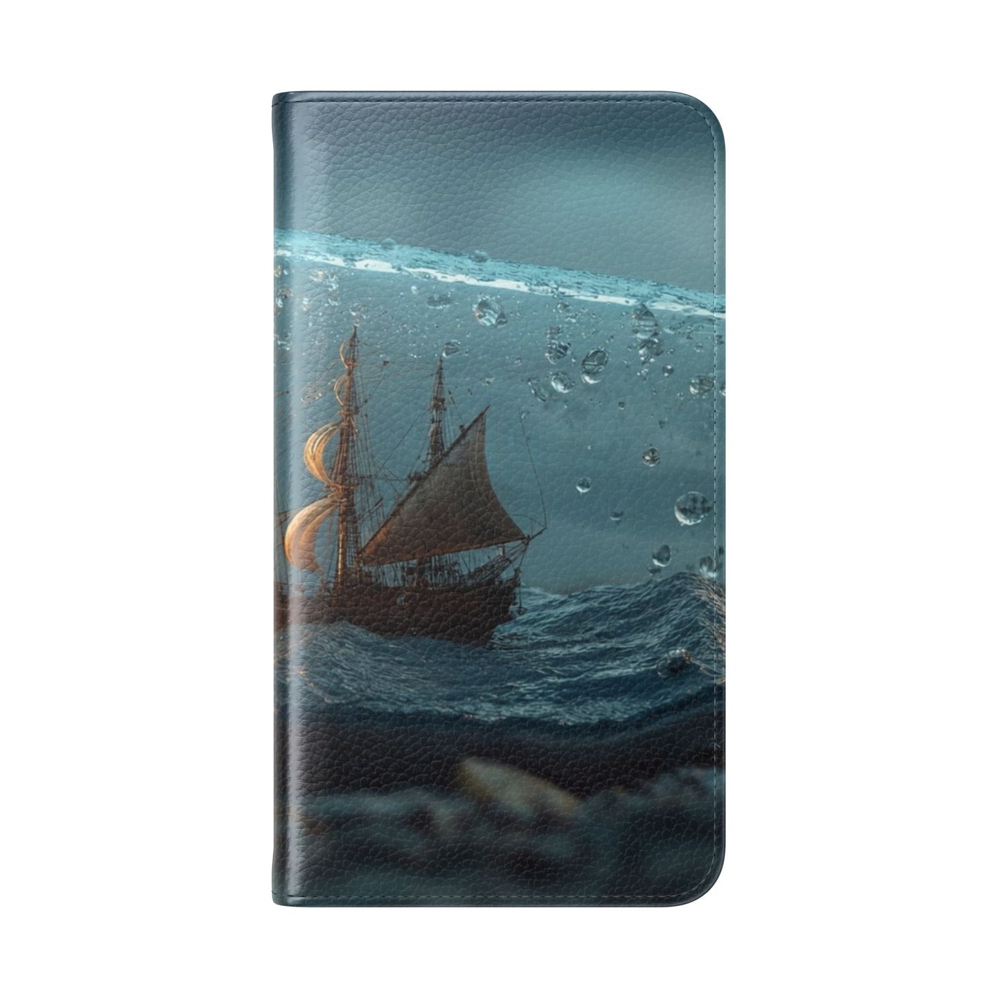 Storm-Struck Galleon Flip Cases – Lightning Inside Glass Bottle