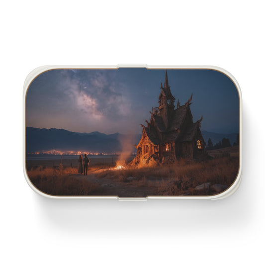 Starlit Chapel Bento Lunch Box – Whispers Beneath the Milky Way