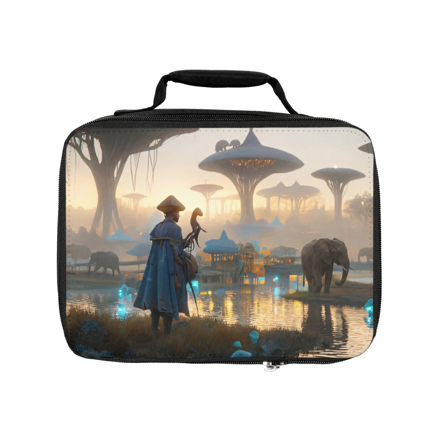 Whispering Savannah Explorer Lunch Bag – Dawn’s Bioluminescent Path