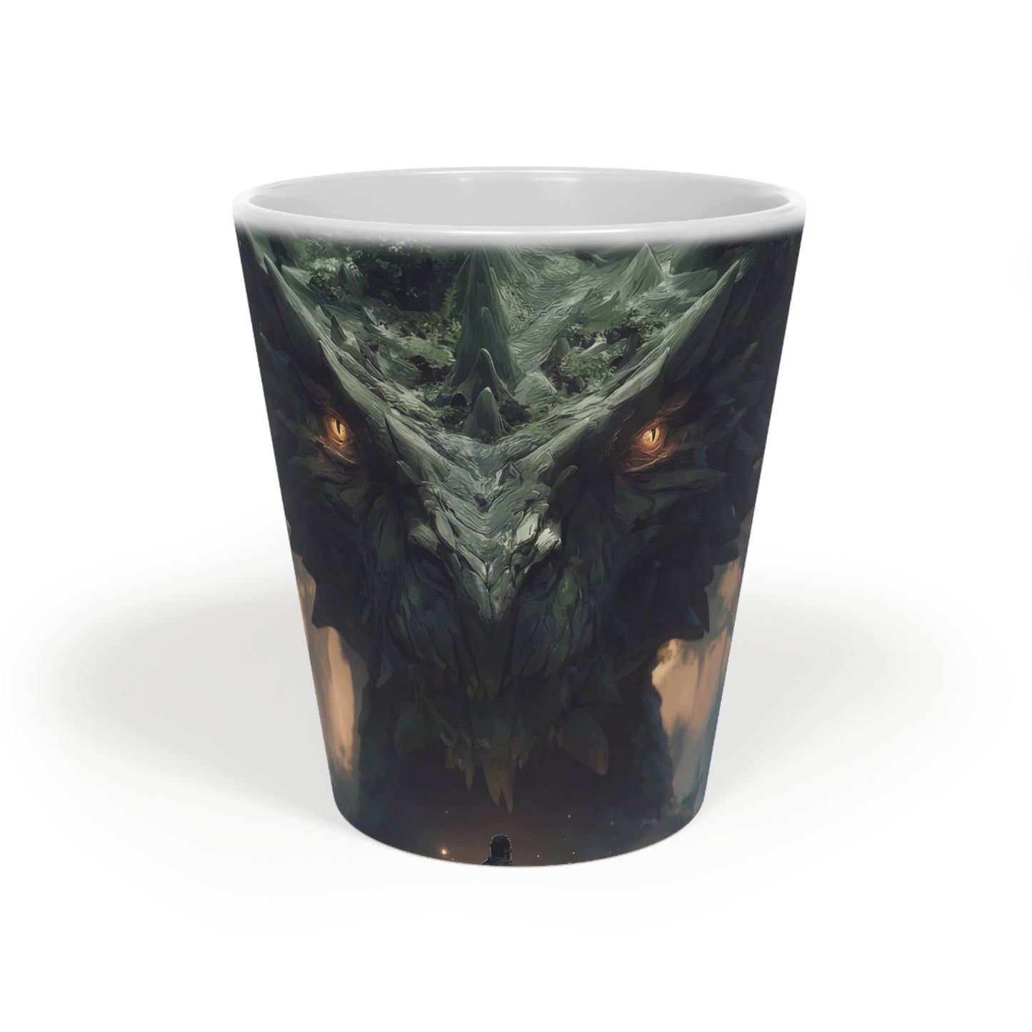 Ancient Forest Dragon Latte Mug, 12oz – Whispers of the Verdant Sentinel
