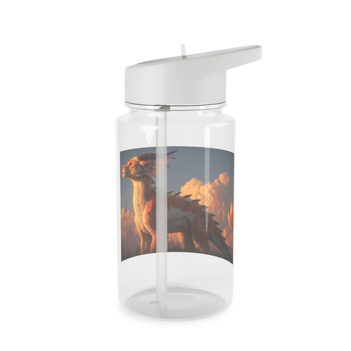 Amber Dawn Dragon Tritan Water Bottle – Sunset Guardian