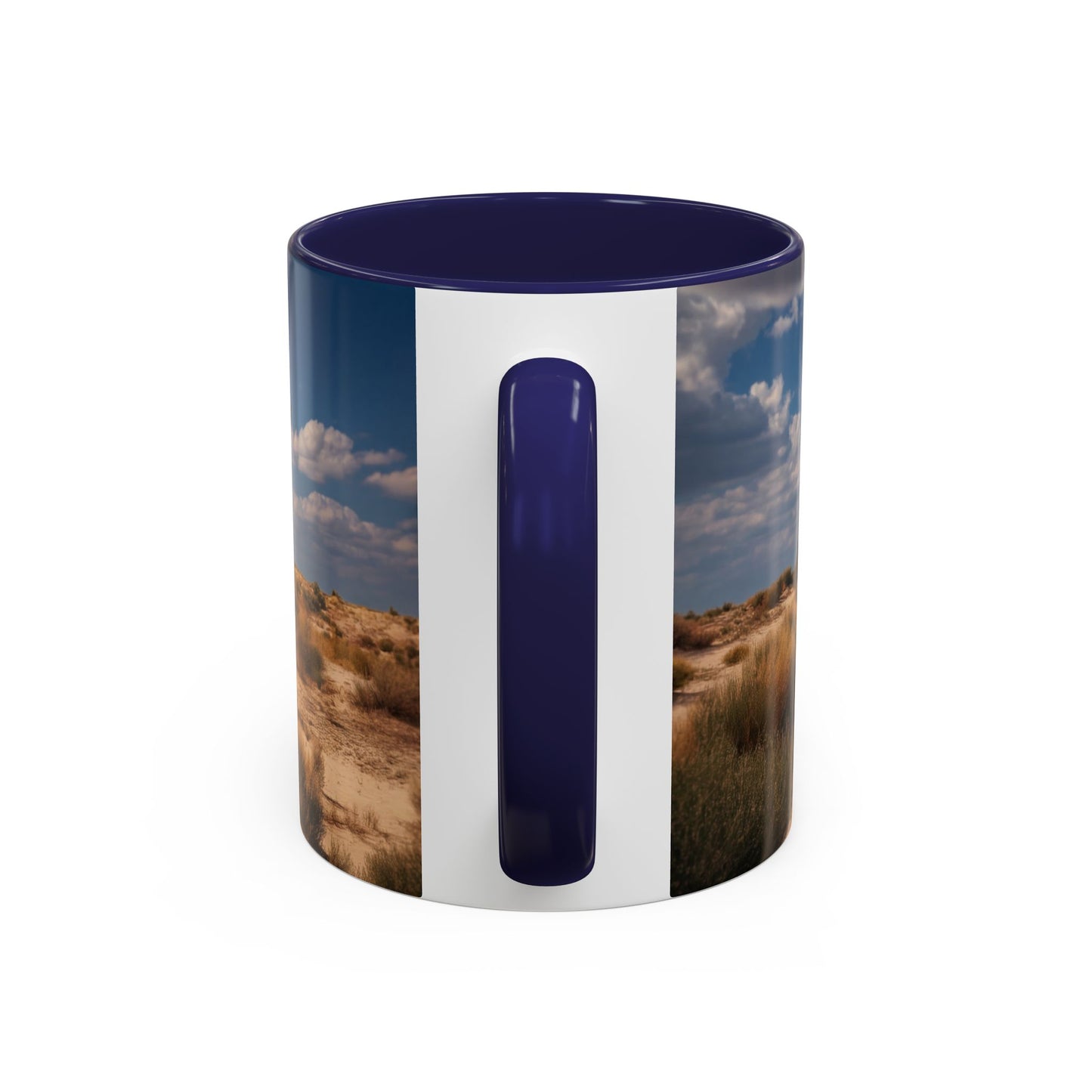 Desert Shipwreck Accent Coffee Mug (11, 15oz) – Golden Sandscape Voyage