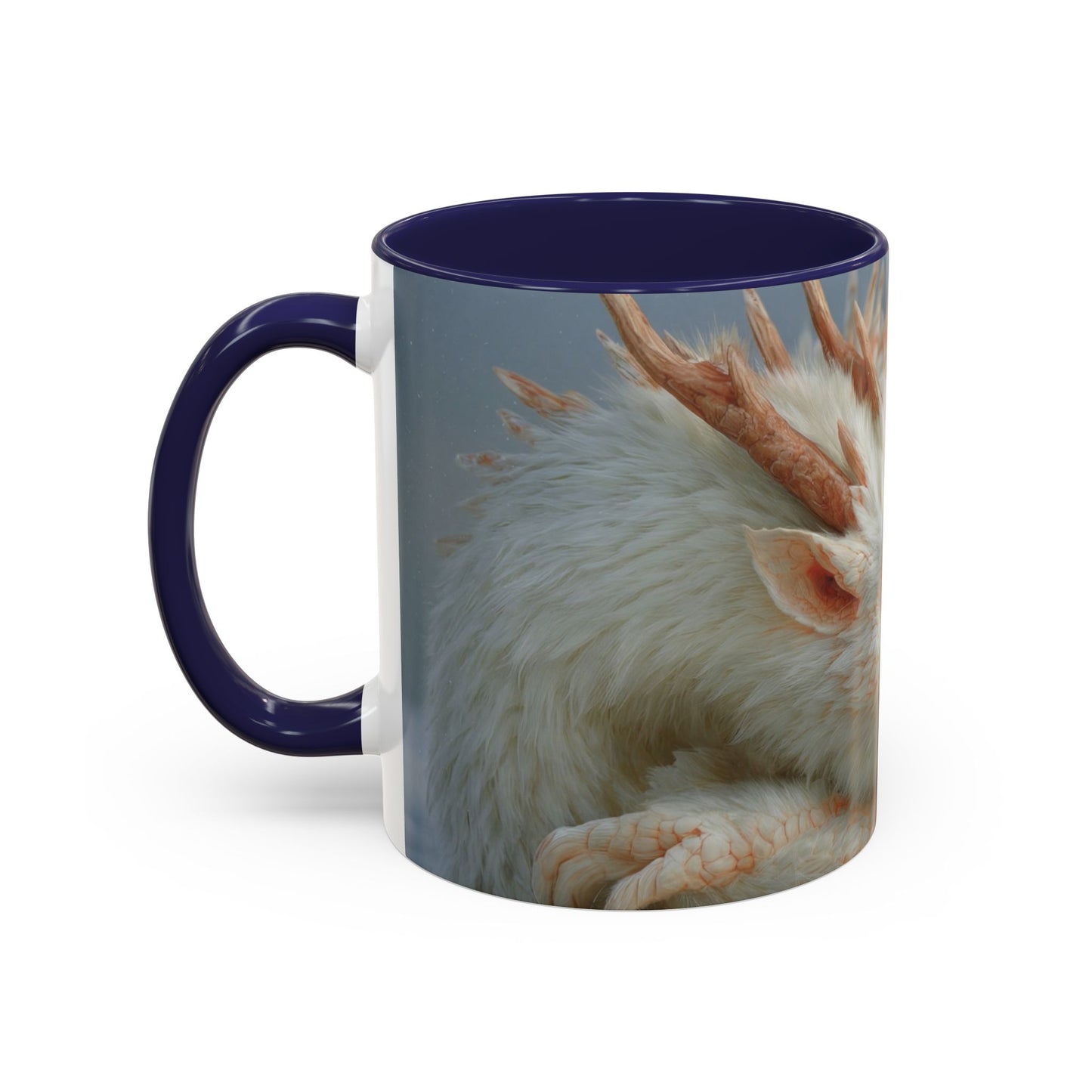 Sleeping Dragon Accent Coffee Mug (11, 15oz) – Frosty Snowdrift Lullaby
