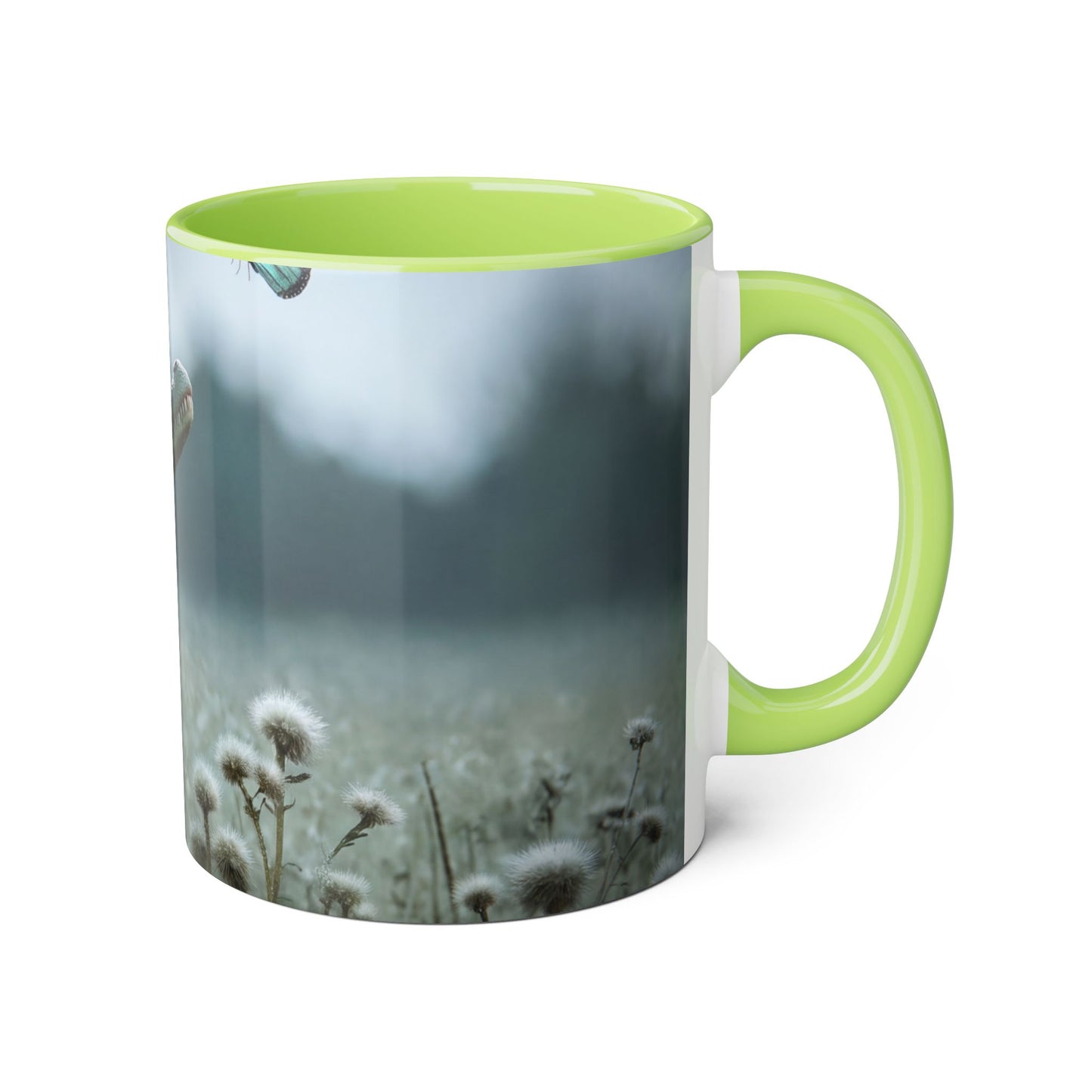 Gentle Croc Watching Butterfly – Quiet Meadow Accent Mugs, 11oz