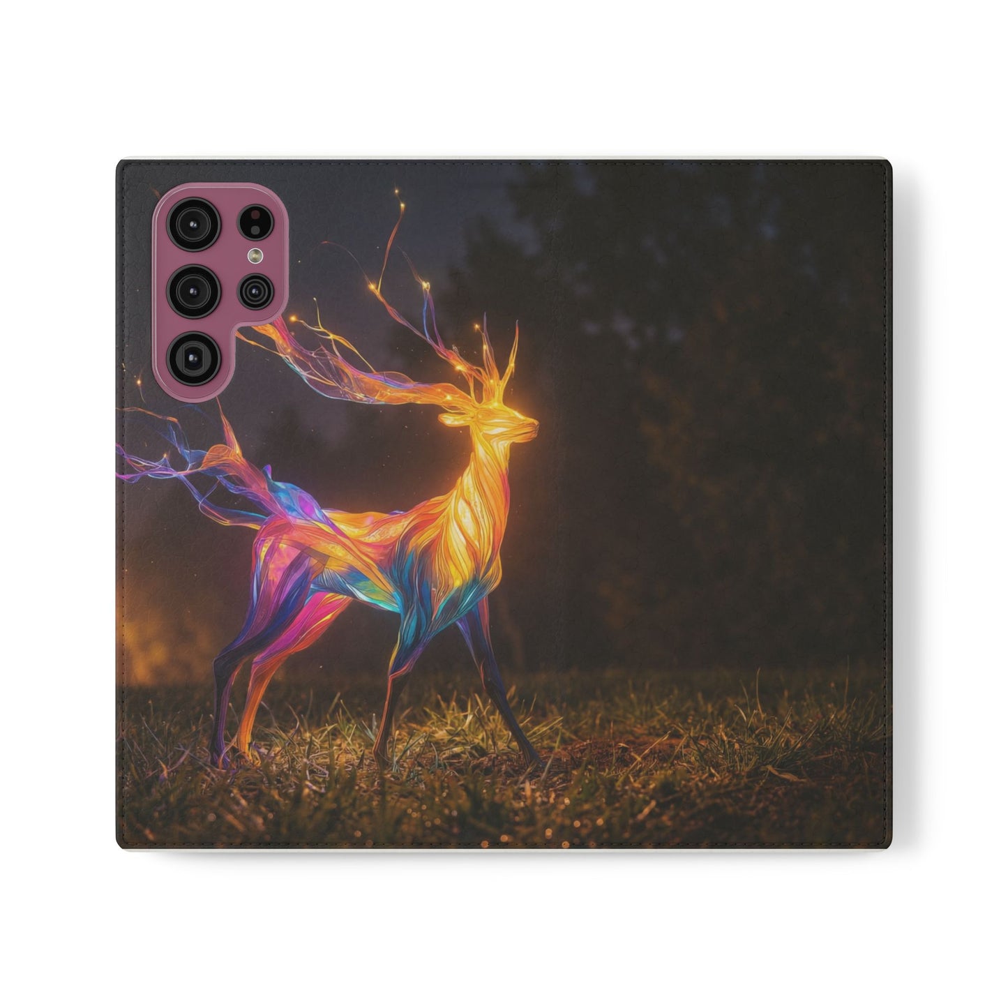 Ethereal Deer Flip Cases – Luminous Spirit Portrait