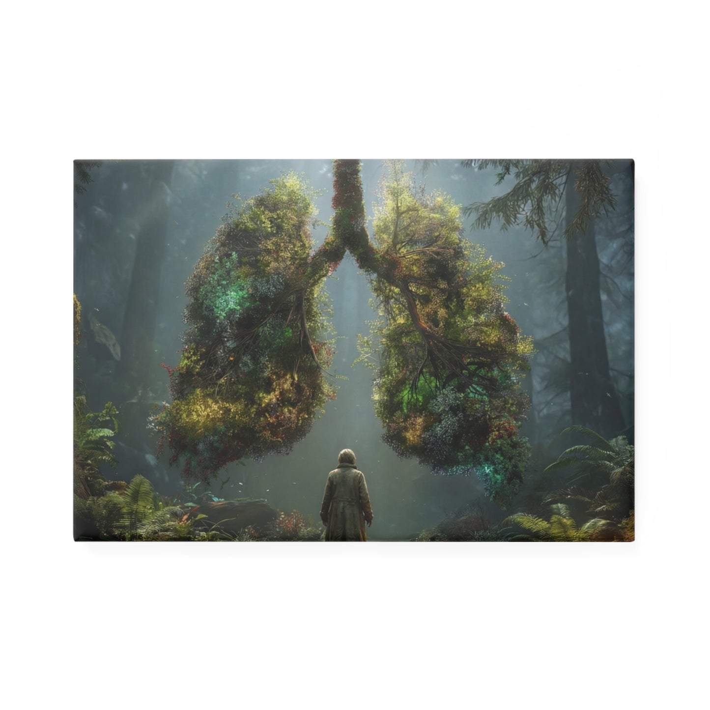 Lungs of the Forest Button Magnet, Rectangle (1 & 10 pcs) – Breath of Ancient Canopy