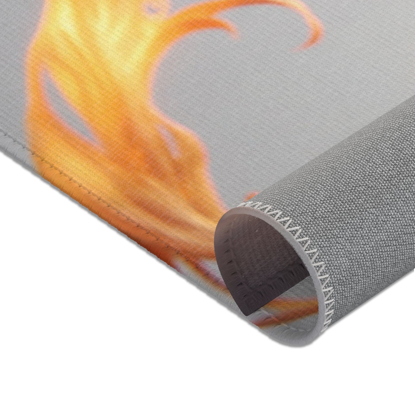 Phoenix Fox Area Rug – Amber Winged Flame Guardian