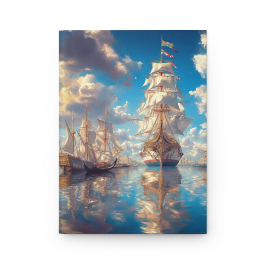 Golden Age Fleet Hardcover Journal Matte – Harbor of Whispers and Sail