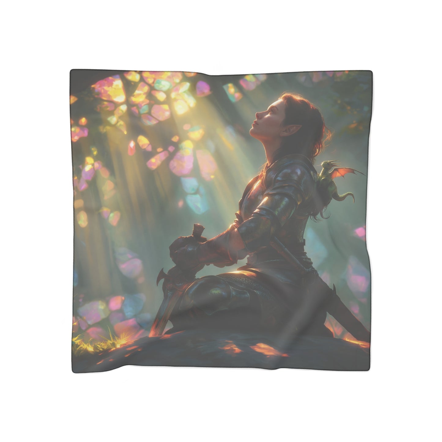 Sunbeam Sentinel Poly Scarf – Crystal Forest Quietude
