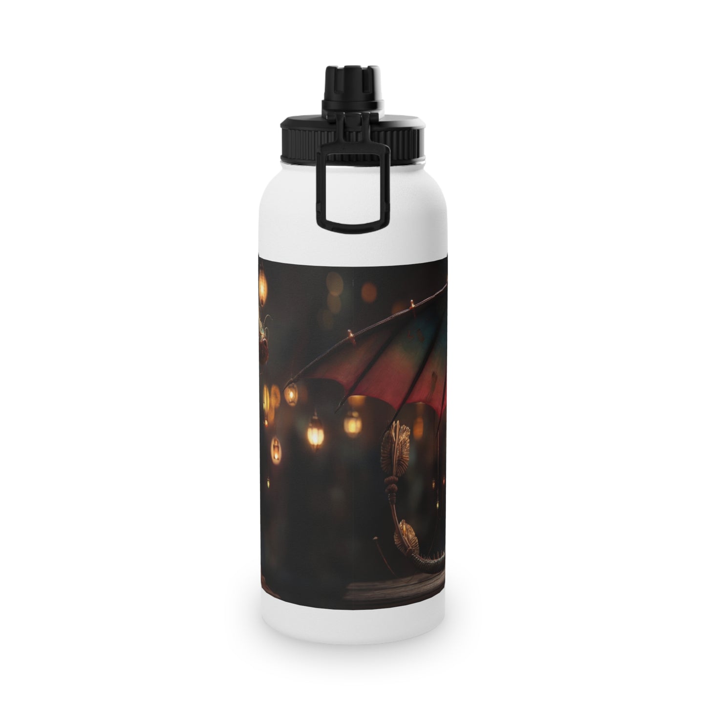 Celestial Dragon Stainless Steel Water Bottle, Sports Lid – Twilight Parade Guardian
