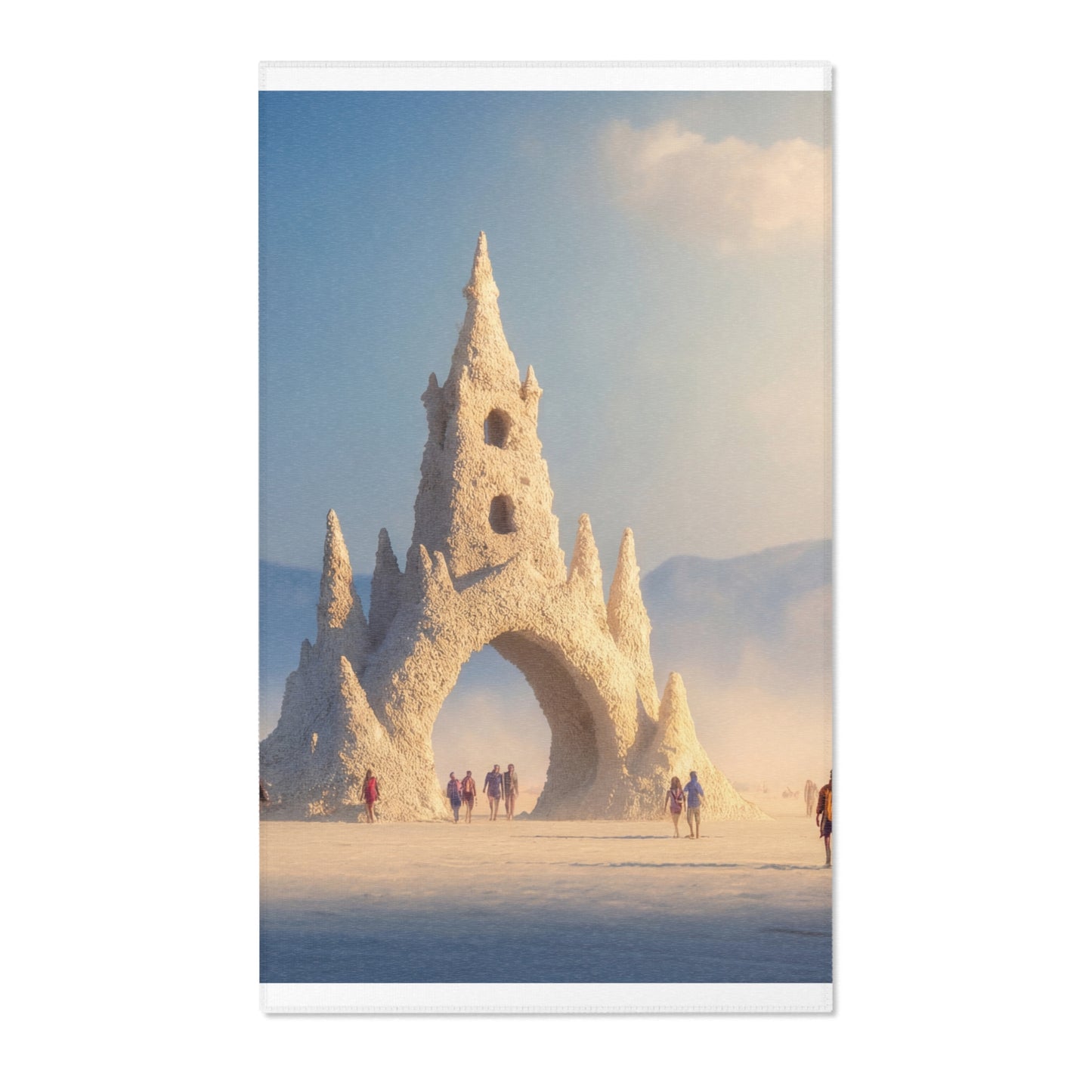 Desert Castle Area Rugs – Sunlit Sandscape Gateway