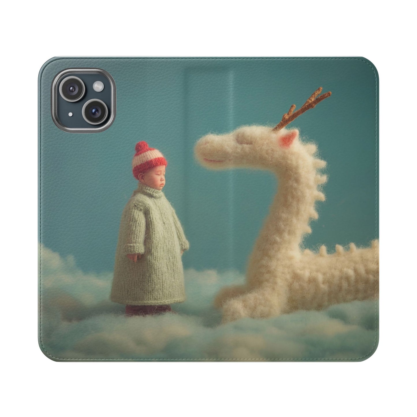 Woolly Dragon & Child Flip Cases – Cloudside Guardians