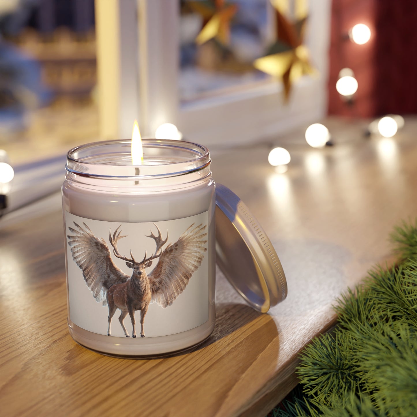 Winged Stag Scented Soy Candles with White Lid, 9oz – Sacred Forest Guardian