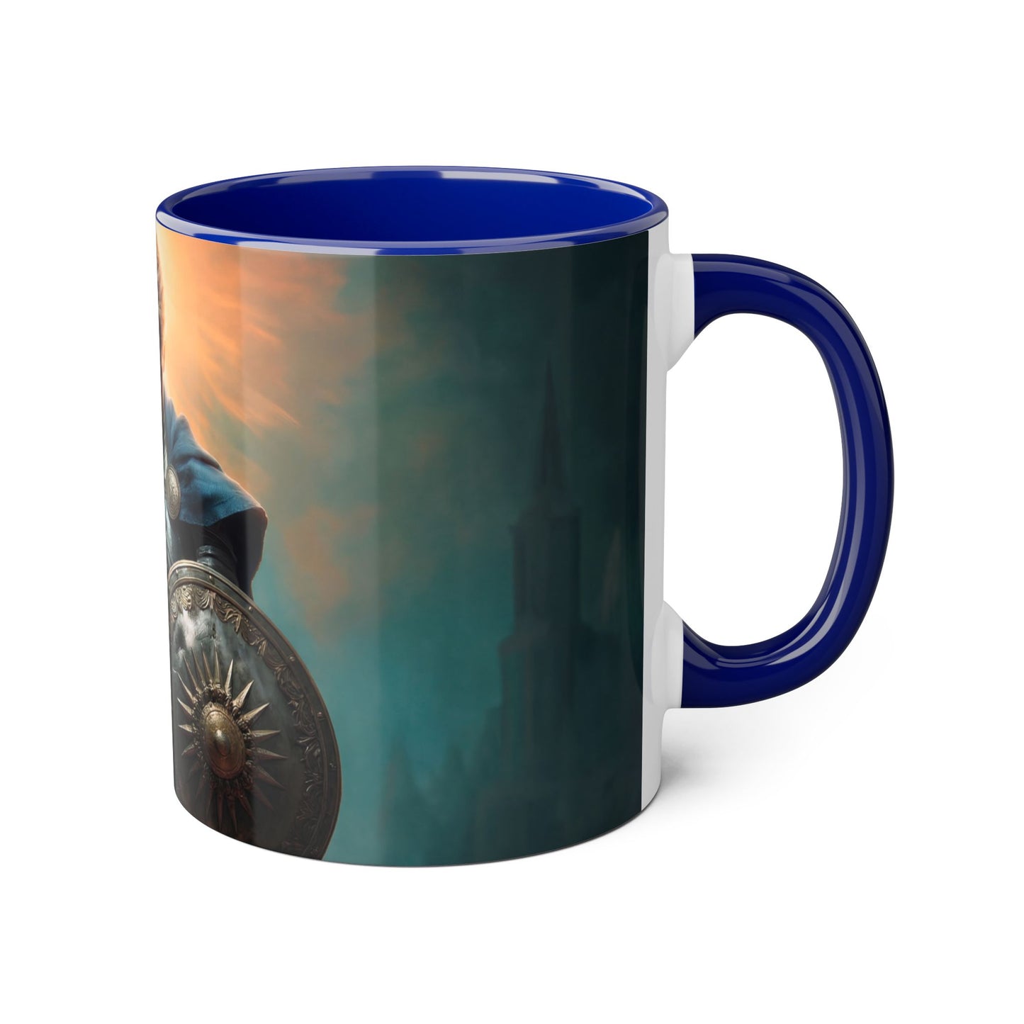 Dawn’s Edge Knight Mug – Radiant Armor & Sunburst Dawn