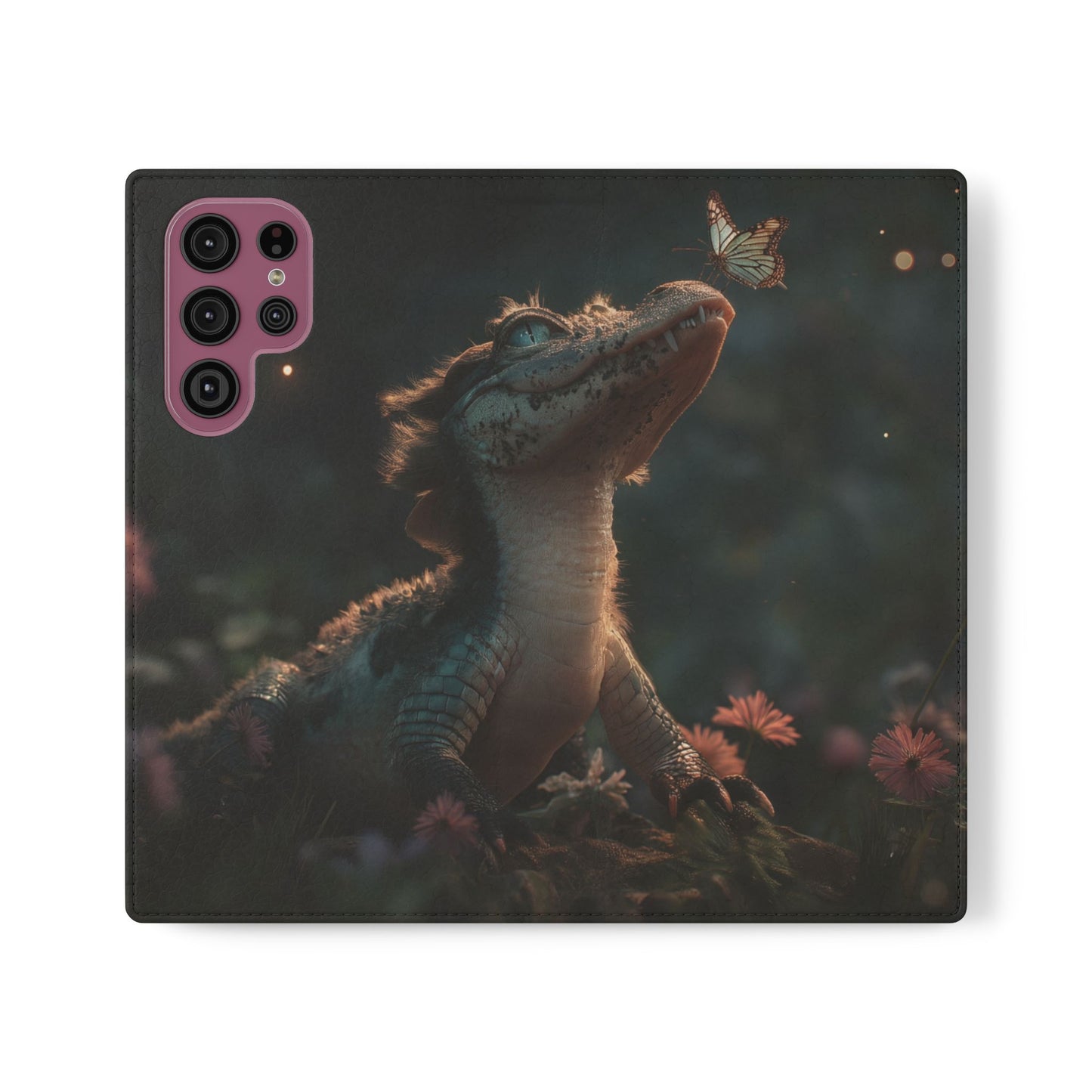 Crocodile Butterfly Flip Cases – Tender Guardian with Moth Companion