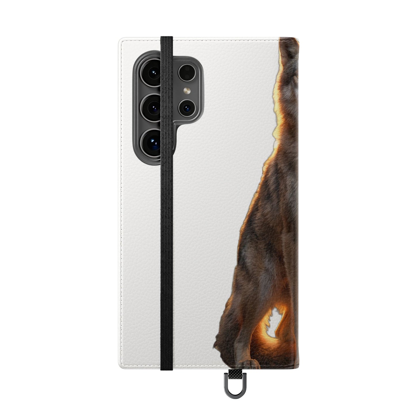 Sunlit Wolf Flip Cases – Golden Hour Sentinel Portrait