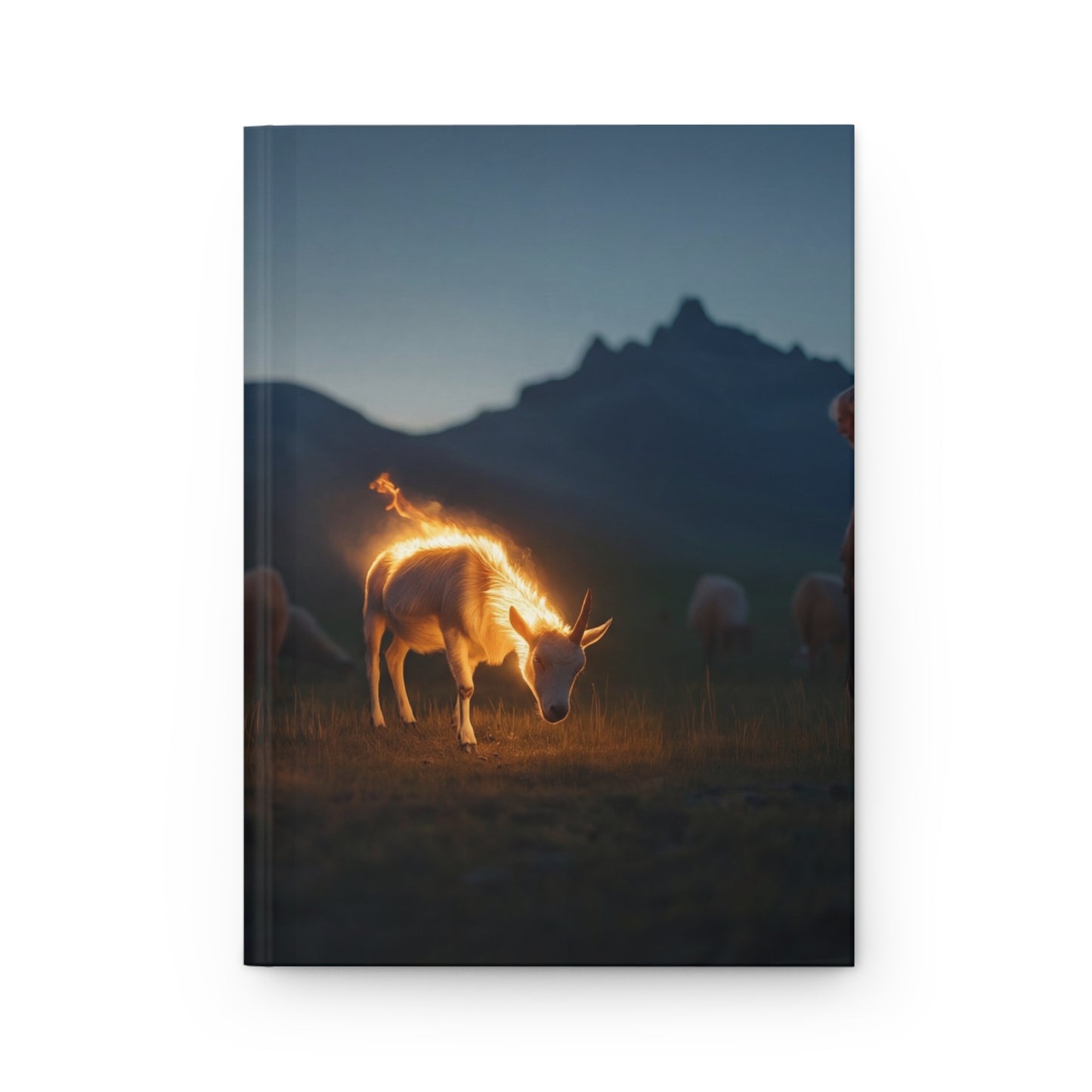 Glowing Mountain Goat Hardcover Journal Matte – Twilight Herder’s Secret