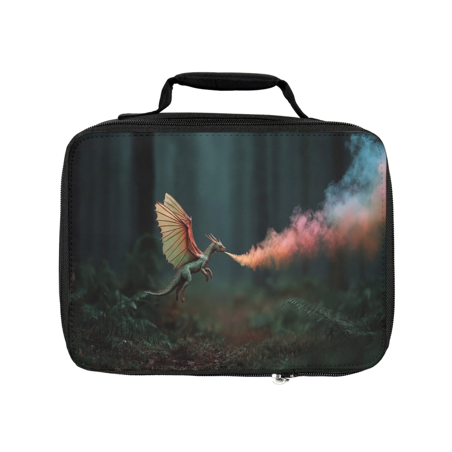 Chromatic Dragon Lunch Bag – Forest Fireworks in Motion