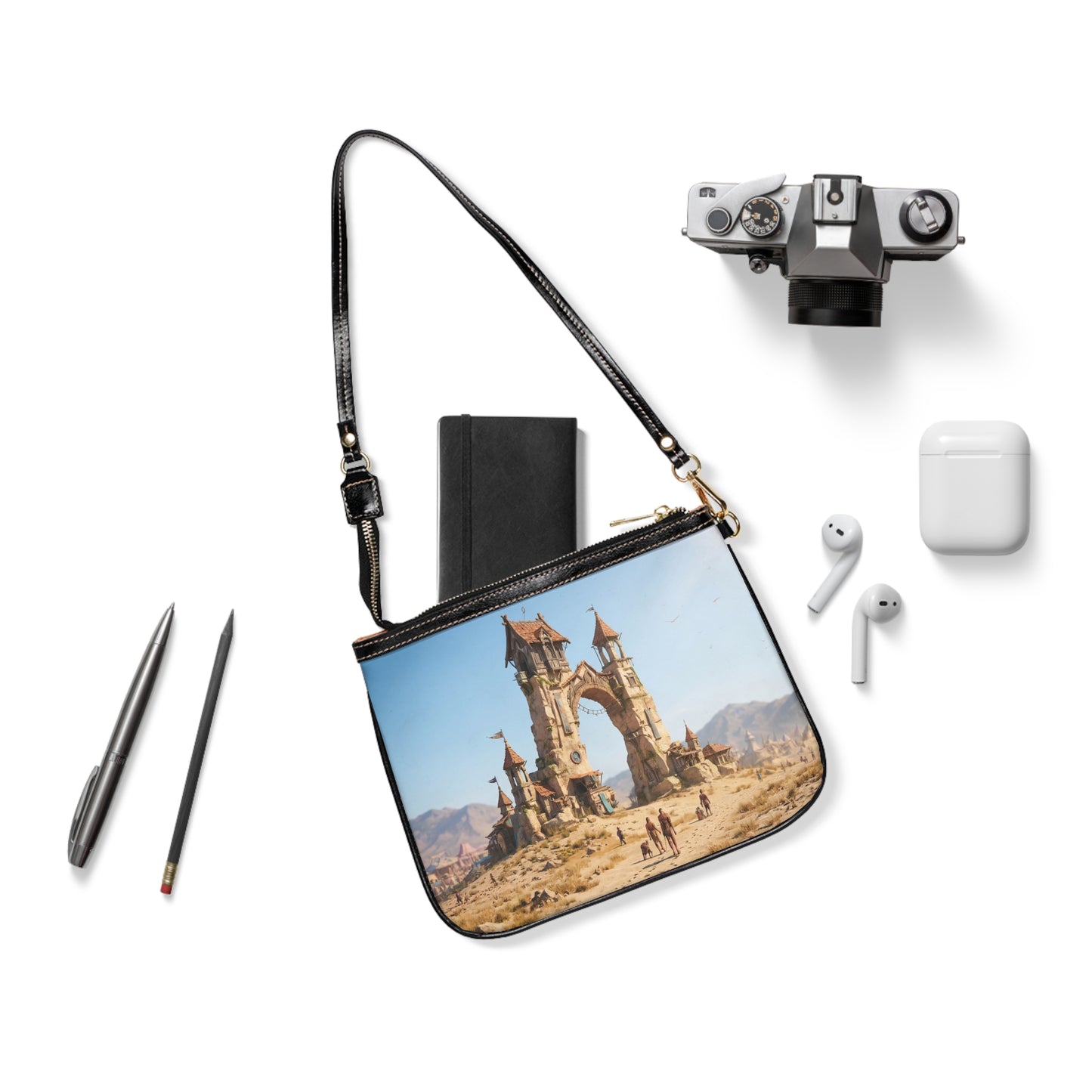 Desert Citadel Small Shoulder Bag – Sun-Drenched Ruins of Forgotten Trade