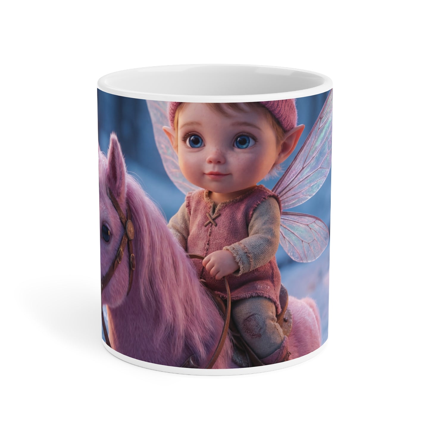 Snow Unicorn Rider Ceramic Mugs (11oz\15oz\20oz) – Winter Faerie’s Quiet Ride
