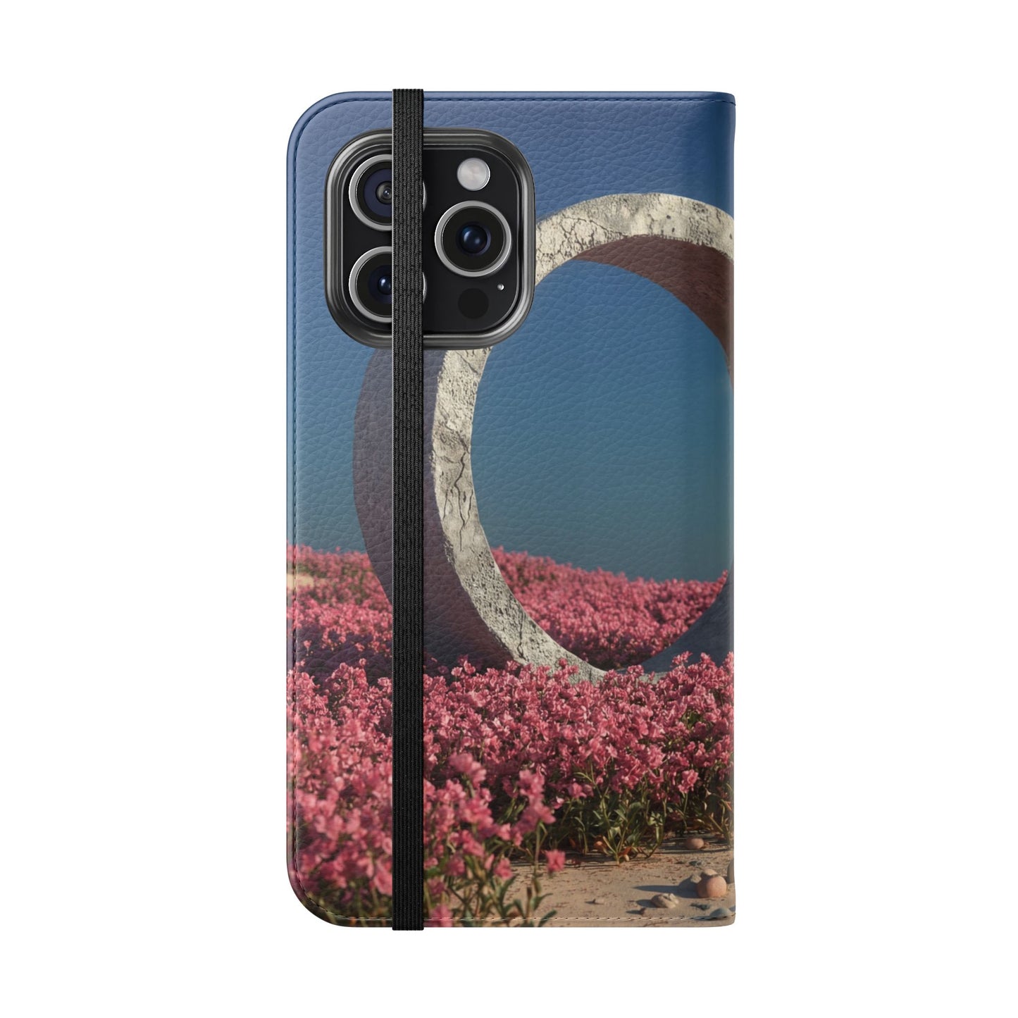 Stone Circle Flip Cases – Pink Flower Field Monument