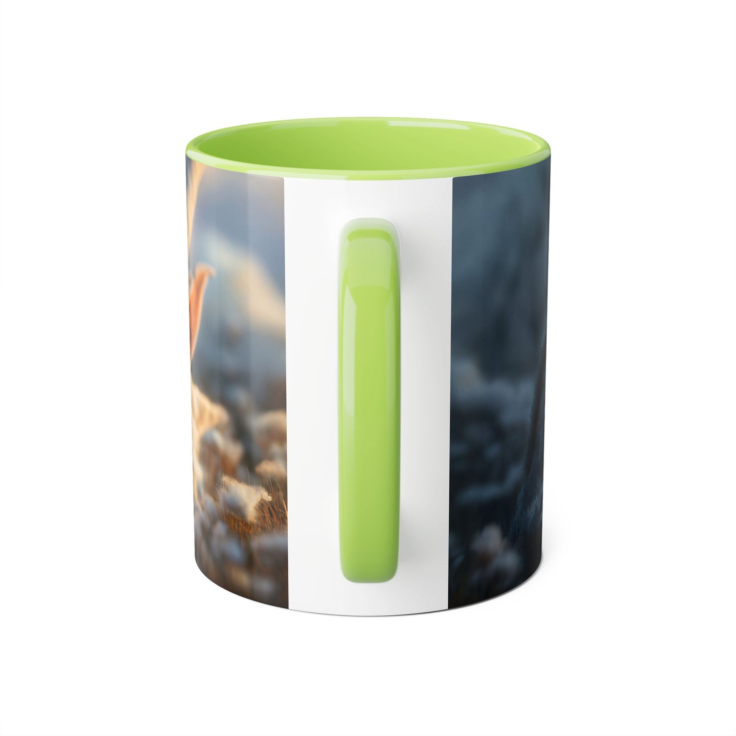 Whispering Guardian Accent Mugs, 11oz – Snowy Dragon & Sleepy Sentinel