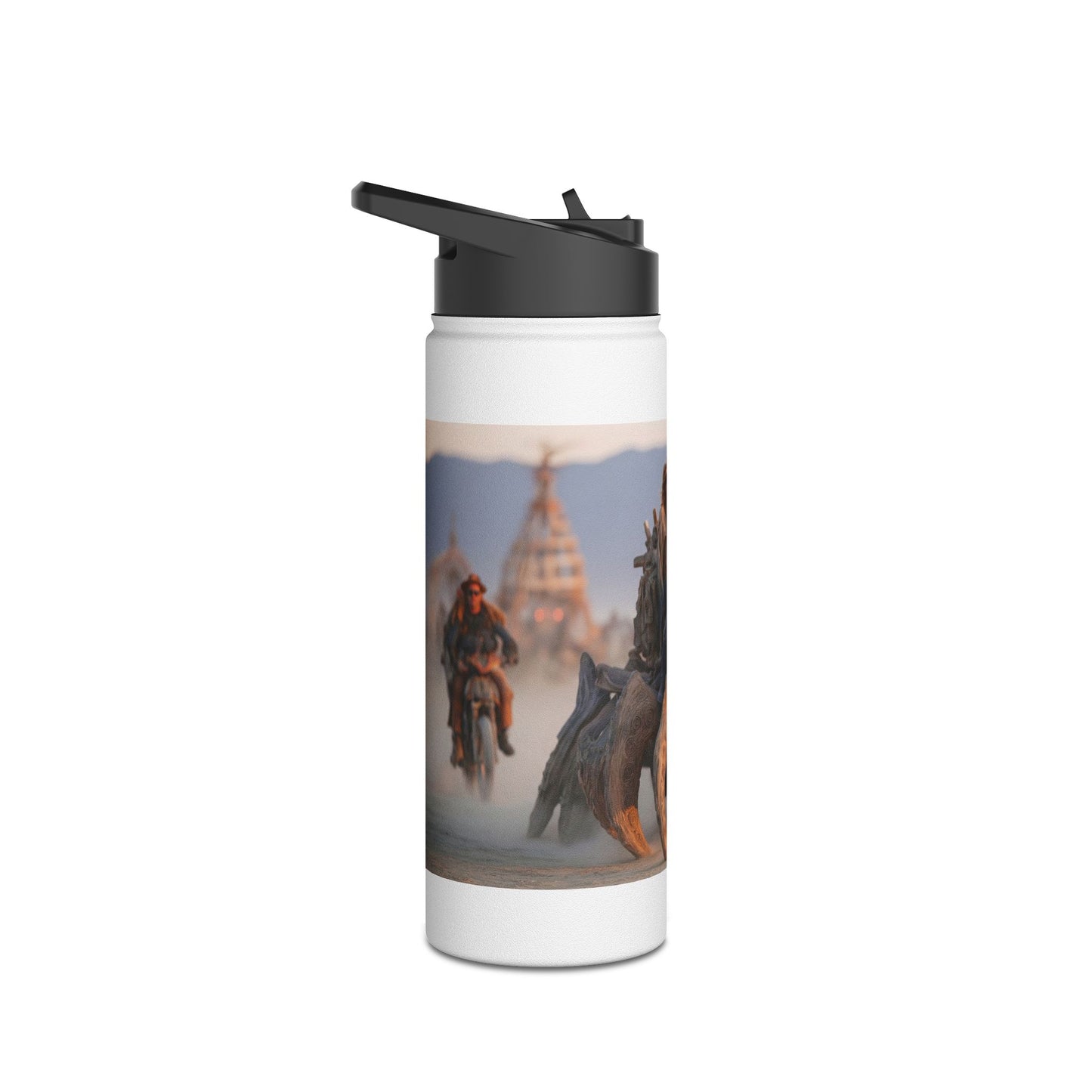 Desert Drifters Stainless Steel Water Bottle, Standard Lid – Dust-Filled Sunset Ride